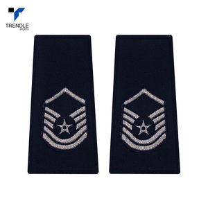 Bandoulières pour combinaison de vol avec broderie d'insigne de grade argenté, en polyester, patch uniforme - Product Image 1