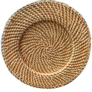 Premium natural <b>rattan</b> <b>placemats</b> for wedding and hotel decoration, handmade design, supplied by mass producer in Vietnam - Product Image 2