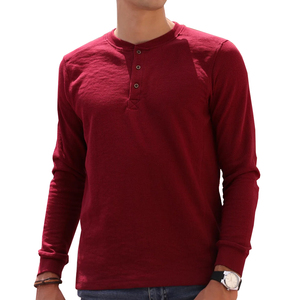 เสื้อยืดแขนยาวผู้ชายสีพื้นเรียบง่ายสไตล์ใหม่ ผลิตจากผ้าฝ้าย คอกลม สำหรับผู้ใหญ่ - Product Image 1