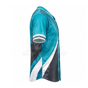 Customized Color Men Baseball Jersey Heat Transfer Printing Short Sleeve Sports Top Breathable Eco-Friendly <b>Adjustable</b> <b>Strap</b> - Product Image 3