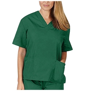 Haut de blouse médicale unisexe pour usage quotidien, uniforme d'infirmière, tissu extensible facile d'entretien - Product Image 3