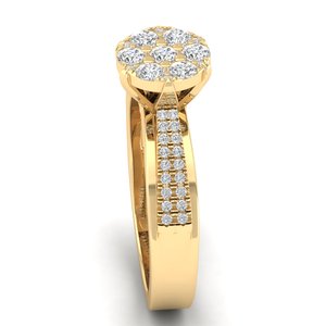 REYES New Arrival Round Cut 0.54 Carat Moissanite Engagement <b>Rings</b> in <b>925</b> Sterling <b>Silver</b> Wedding Gift Fine Jewelry For Women - Product Image 5