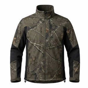 Veste de chasse softshell pour homme, veste d'extérieur coupe-vent légère et respirante avec plusieurs poches fonctionnelles - Product Image 1