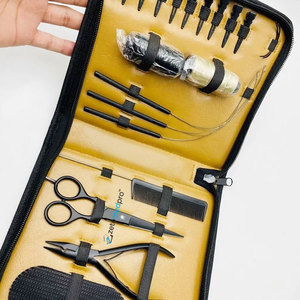 Kit de Herramientas para Extensiones de Cabello ZETOMED PRO, Alicates de Presión con Cuentas Negras Mate de Acero Inoxidable Ecológico, Tijeras de Bucle, Grado Quirúrgico - Product Image 6