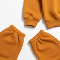 Conjunto Deportivo Unisex de Algodón, Sudadera con Cierre de Cremallera y Pantalones Jogger, Color Naranja, Fabricante Mayorista OEM
