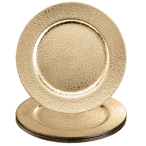 Modern honeycomb copper charger <b>plate</b> with a geometric hexagonal pattern and matte finish. Available at wholesale price serially - Product Image 6