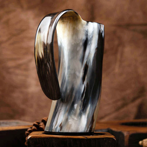 Mug en corne de buffle 100% artisanal de qualité supérieure, artisanat naturel, sculpture artistique - Product Image 6