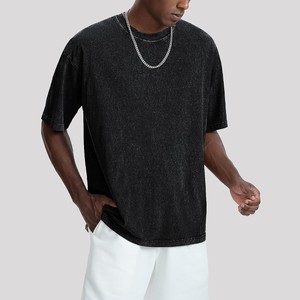 Camiseta de Hombre Oversize Vintage con Lavado Ácido, Manga Corta, Cuello Redondo, Estilo Urbano, 100% Algodón, ODM OEM - Product Image 5