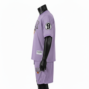 Men <b>Mesh</b> Jersey <b>Shorts</b> Set Premium GSM Polyester Breathable Sportswear Purple Color Custom Sublimation Logo <b>short</b> set for men's - Product Image 3