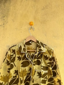 Conjunto de Pijama Floral para Mujer, Manga Larga, Cuello Camisero, Largo Completo, Tela de Algodón Estampada, Suave, Informal, para Otoño - Product Image 5