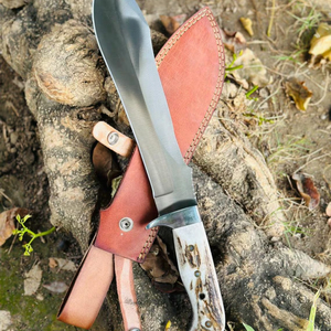 Couteaux Bowie faits main sur mesure avec lame polie, design de manche traditionnel et savoir-faire raffiné pour collectionneurs et activités de plein air - Product Image 5