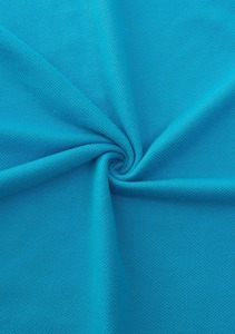 Chemise à manches courtes en tricot respirant pour femme, bleu uni, col contrastant, boutonnée - Product Image 5