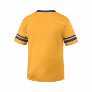 Custom Front Greek Sorority Embroidery Men's Yellow Blue 100% Cotton <b>V</b> Neck Short Sleeve T Shirt Breathable Quick Dry Casual <b>Fit</b> - Product Image 4