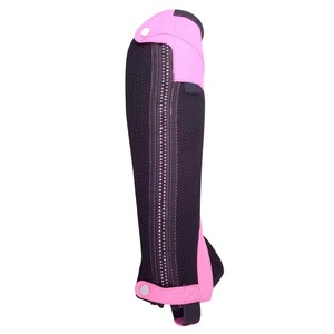 Unisex Suede Leather Horse Riding <b>Chaps</b> Heavy Duty Equestrian <b>Half</b> Gaiters Adjustable Outdoor Horseback Riding Protection - Product Image 3