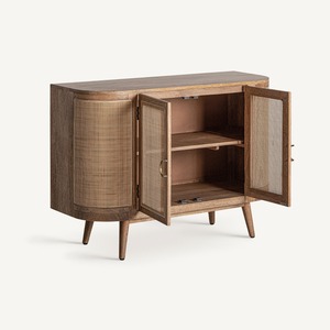 High Quality Teak Wood <b>Sideboard</b> with Woven Rattan Doors – Elegant Modern Cabinet for Dining and Living Room - Product Image 3