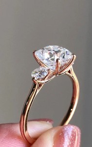 <b>Cushion</b> Cut Moissanite Solitaire Engagement <b>Wedding</b> Anniversary <b>Ring</b> 925 Sterling Silver White Gold Plated Luxury Bridal Jewelry - Product Image 3