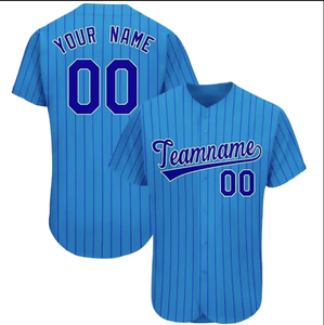 Maillot de baseball personnalisé sublimé respirant grande taille pour hommes et femmes, à manches courtes boutonnées, couleur unie, broderie et impression pour sports d'équipe - Product Image 1