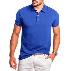 Camiseta de Manga Corta para Hombre, Color Azul Rey, Tejido de Poliéster, Casual, Transpirable, de Secado Rápido, con Logotipo Frontal, Corte Regular - Product Image 1
