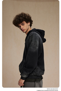 Men's Winter Hoodies Fashionable Hooded Regular Fit Solid Color Streetwear Oversized Fleece <b>Hip</b>-hop 100% Cotton CAULT ARRAY - Product Image 5