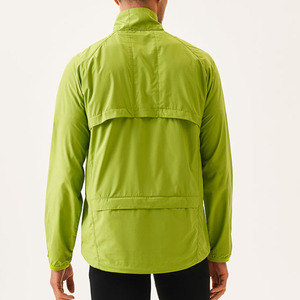 Men's Lime Green Quarter-Zip Windproof Sport <b>Jacket</b> <b>Lightweight</b> Polyester Outdoor Wear Spring Casual Fit Regular Length - Product Image 5