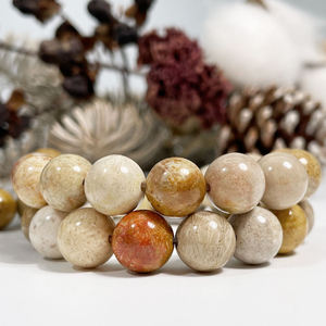 Perles de haute qualité en gros, très demandées, pour la création de bijoux, artisanat, corail naturel, jade, pierre précieuse chrysanthème, rondes, pour bijoux - Product Image 1