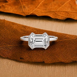 Premium 2CT Emerald Cut Lab Grown Diamond <b>Ring</b> Women 14K Solid Gold IGI Certified <b>Wedding</b> Engagement Jewelry - Product Image 1