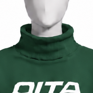 เสื้อสเวตเชิ้ตคอเต่าสีเขียวป่าทรงโอเวอร์ไซส์สำหรับผู้หญิง แขนเสื้อประดับมุก ทรงหลวม สไตล์ลำลอง สตรีทแวร์ แขนยาว สำหรับฤดูหนาว - Product Image 3