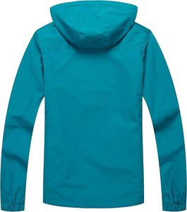 ผู้ผลิตเสื้อแจ็คเก็ตกันลมแบบ OEM สีสันตัดกัน เสื้อแจ็คเก็ตกันลมสำหรับผู้หญิง น้ำหนักเบา สำหรับเล่นกีฬา กันน้ำ มีฮู้ด - Product Image 4