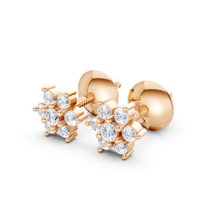 Pendientes de Diamantes de Laboratorio de 9K de la Mejor Calidad para Mujer, Elegante Diseño de Joyería de Oro para Novias, Proveedor al por Mayor - Product Image 2