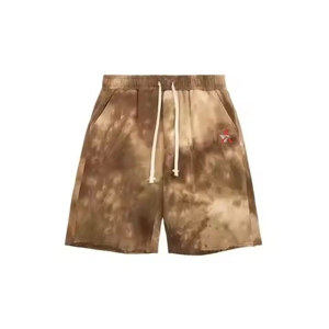 Shorts de playa holgados de algodón para hombre, shorts casuales de fitness, shorts deportivos con estampado tie dye. - Product Image 4