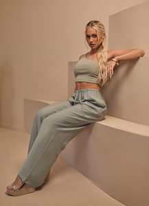 Best Quality Sage Women's Signature Woven Joggers Terry Fleece Soft Fabric 100% Cotton Women Sweatpants Women Pants And <b>Trouser</b> - Product Image 2