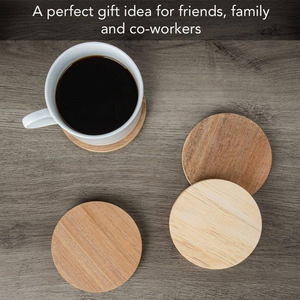 Premium Natural Wooden <b>Coaster</b> <b>Set</b> Handmade Eco-Friendly Cup <b>Coasters</b> with Heart Shape Modern Design and Customizable Diameter - Product Image 5