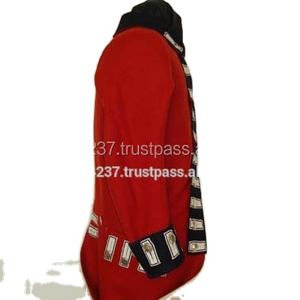 Manteaux unisexes faits à la main en laine véritable à 100% avec dentelle royale, uniforme du 7ème régiment de la cavalerie de 1795 - Product Image 1