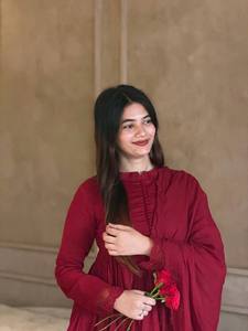 ชุดอานาร์กาลีสีแดงสำหรับผู้หญิง ชุดสัลวาร์ คามีซ พร้อมผ้าคลุมไหล่ สไตล์ปากีสถาน อินเดีย ผ้าฝ้าย ยาวคลุมเท้า ใส่ได้ทุกฤดู แห้งเร็ว ป้องกันแสงแดด - Product Image 2
