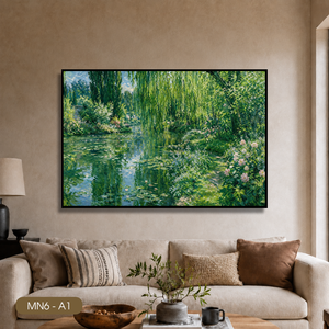 Peintures de paysages vintage haut de gamme, art mural en soie, décoration intérieure, design personnalisé du Vietnam, marque HALO - Product Image 5