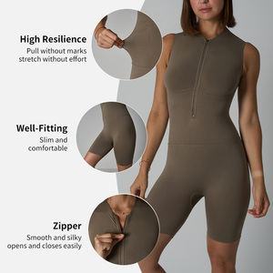 Mono deportivo cálido de manga larga para mujer, enterizo elástico de yoga de una pieza con pantalones acampanados, conjuntos informales - Product Image 4