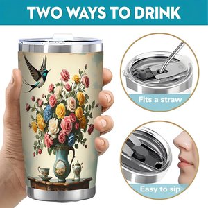 Stainless Steel Tumbler 20oz Double Wall <b>Insulated</b> Drink <b>Cup</b> For Daily Use All Season Durable Anti Scratch Surface - Product Image 5