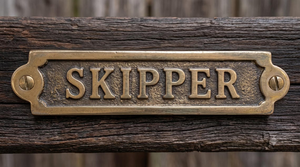 Decorative Vintage Antique Handmade Brass Nameplate Nautical <b>Signs</b> Solid Cast Brass Door <b>Plaques</b> Personalized Maritime Gift - Product Image 3