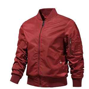 Custom Eco-Friendly Crew Neck Puff Printed Plus Size Waterproof Polyester/Cotton <b>Bomber</b> <b>Jacket</b> <b>Summer</b> <b>Men</b>/Unisex High Quality - Product Image 1