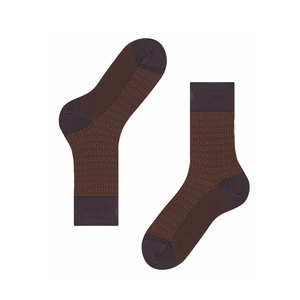 <b>Brown</b> Men's Crew Hiking <b>Socks</b> Jacquard Knitted Geometric Pattern Breathable Polyester Spandex Outdoor Sports Autumn Wear - Product Image 3