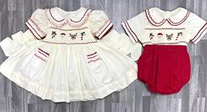 Ensemble élégant pour bébé garçon et fille en coton biologique smocké, coupe ample, doux, confortable, respirant, motifs floraux et animaux, pour enfants et tout-petits - Product Image 1