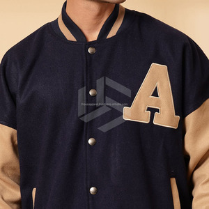 OEM Plus Size Winter Baseball <b>Jacket</b> Blank Cotton/Fleece American <b>Flight</b> Unisex Varsity <b>Jackets</b> Waterproof Breathable Windproof - Product Image 4