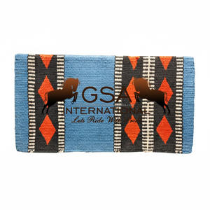 Couverture de selle 34 x 36, fabriquée à la main, 100% laine de Nouvelle-Zélande, couverture de selle western personnalisée pour l'équitation, prix d'usine - Product Image 1