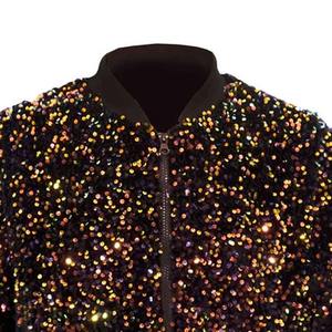 Latest Men's <b>Sequin</b> <b>Jacket</b> Winter Casual Zipper Lightweight Breathable Knitted Party <b>Plus</b> <b>Size</b> Fashion Outerwear - Product Image 5