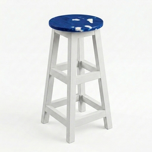 4GoodThings Recycled Plastic Eco-Friendly Durable Strong Bar <b>Stool</b> Minimalist Design Wood Frame Home Bar Hotel Farmhouse Dining - Product Image 1