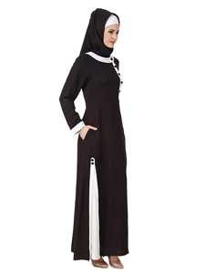 Robe musulmane élégante pour occasions spéciales, Burqa ornée de perles, Abaya formelle pour femmes, service OEM, noir, Dubaï, rayonne, longueur au sol - Product Image 3