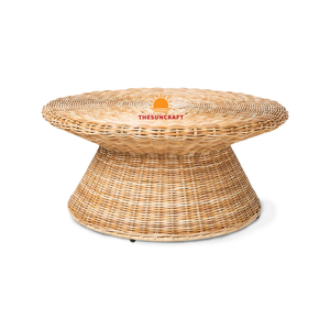 Extendable Handmade Vietnam Sustainable Vintage Handwoven Rattan New Design Living Room Furniture <b>Garden</b> Coffee <b>Table</b> - Product Image 4