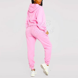 Conjunto Deportivo de 2 Piezas para Mujer, Invierno, Estilo Casual, Color Sólido, Cómodo, Diseño Elegante, 100% Algodón, para Gimnasio, Ejercicio, Trotar - Product Image 5