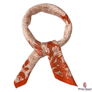 Custom Printed Short <b>Scarf</b> Fabric High Quality OEM ODM White Label Textile Manufacturer Fashion Accessories Export - Product Image 4
