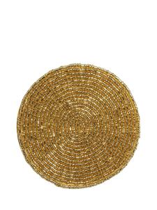 Wholesale Round Shaped Green colour <b>Beaded</b> Embroidery <b>Coasters</b> Handcrafted Beautiful Beads <b>coaster</b> From India - Product Image 5